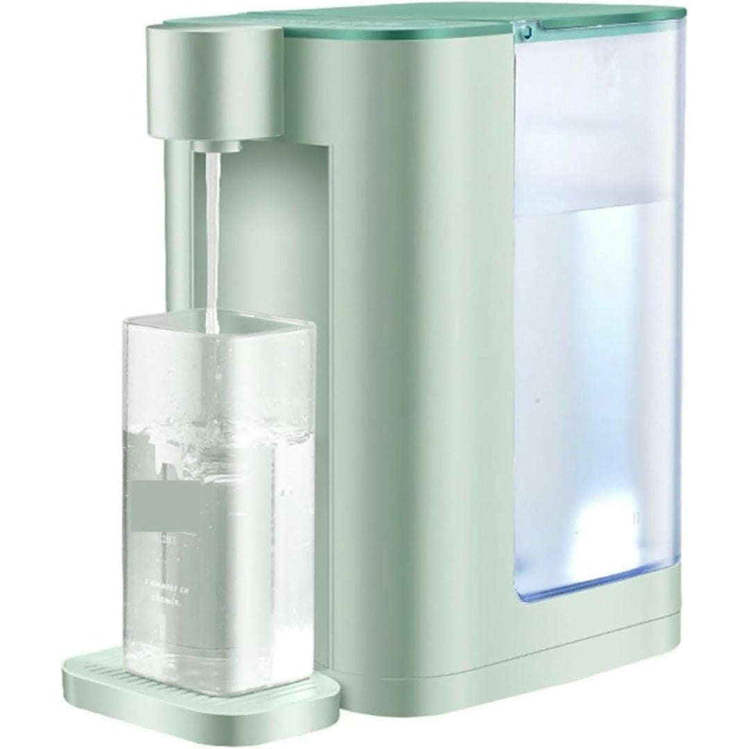 Un punto da appoggio per preparare acqua calda con arresto automatico e di colore verde